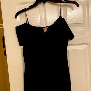 Off the shoulder black dress